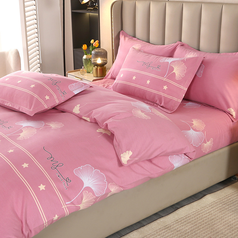 Algodón grueso molido cuatro piezas de sábanas cubiertas de ropa de cama de grado madre y bebé cuatro temporadas de tres piezas de algodón