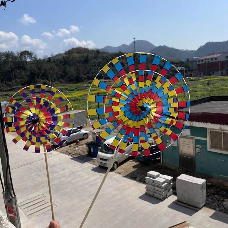 (Wholesale), retro double-layer rotating windmill toy