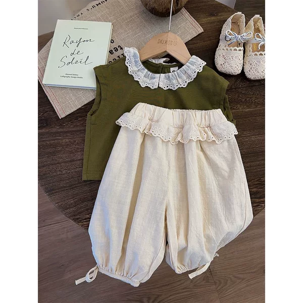 Girls' Summer Clothing, Baby Girl Anti-Mosquito Pants, Summer Thin Children's Lantern Pants, Infant Summer Pants, Children's Clothing for Toddlers
