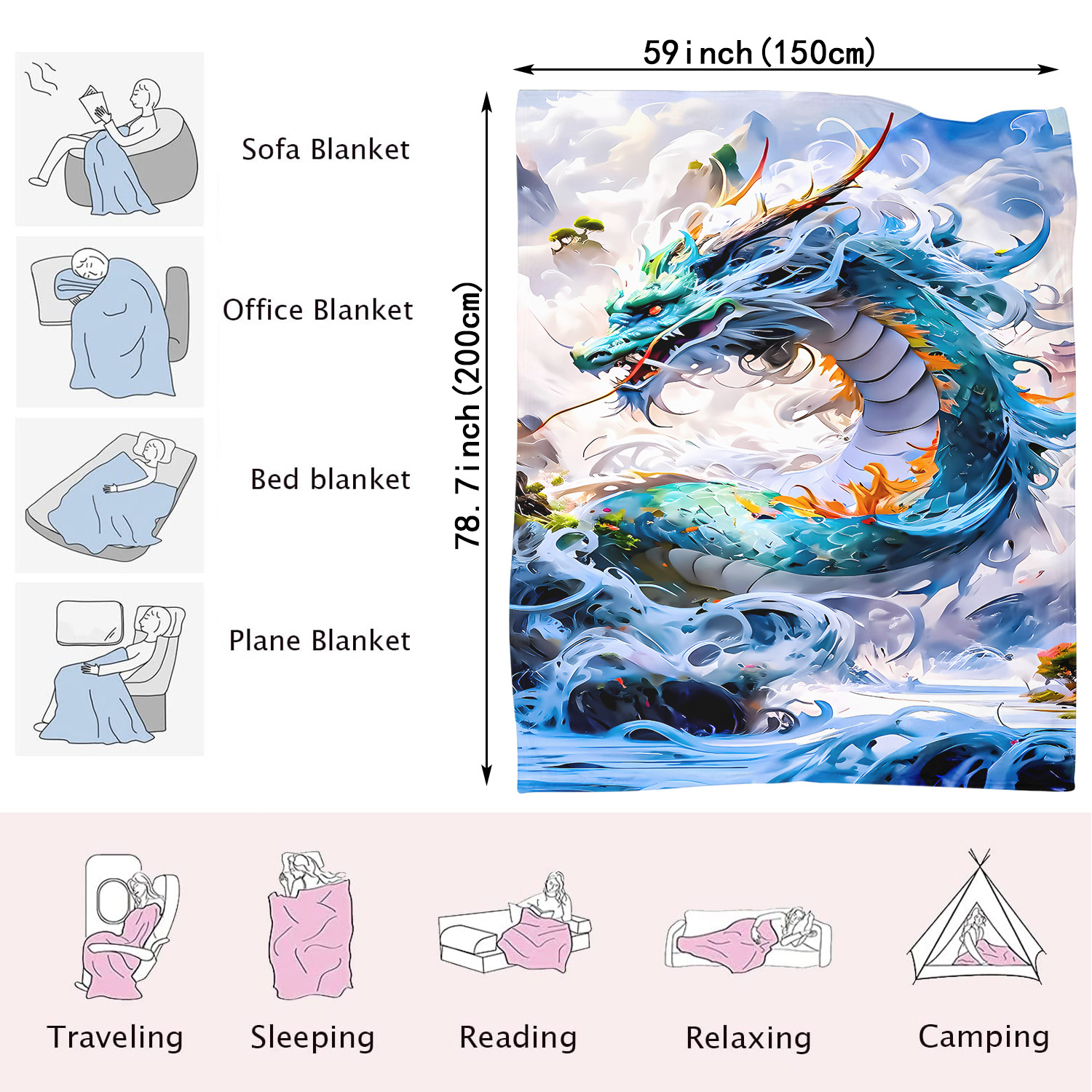 Dragon Pattern Blanket 2