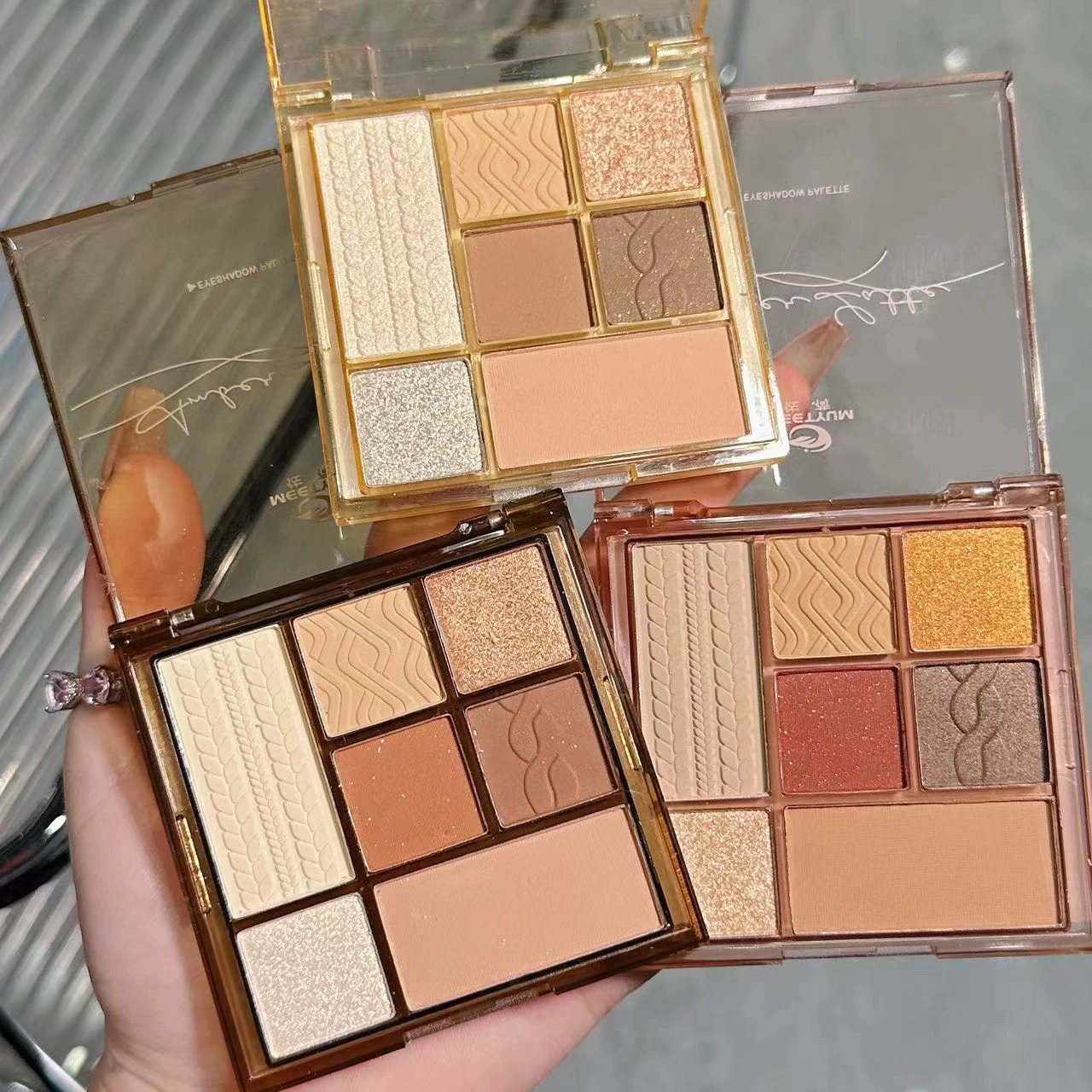 Семь цветных теней для век румяна с высоким блеском молочный кофе коричневый овес нишевая винно-красная золотая коричневая тень из носа для макияжа глаз