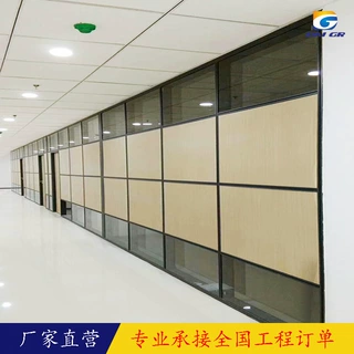 定制百叶隔断墙 写字楼防火隔音铝合金玻璃隔断墙钢化玻璃隔断墙