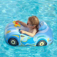 Symbobo New Style Inflatable Car Seat Ring for Children, Swim Boat with Mini Steering Wheel, Armrest Swim Ring