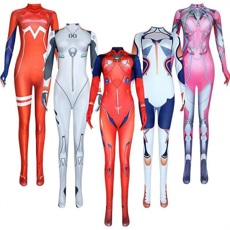 Dva Daji Cosplay Costume Zerotwo02 Evangelion Tight-Fitting Jumpsuit Performance Outfit in Stock Overwatch Cosplay
