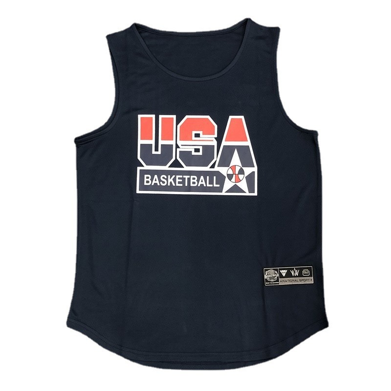 chaleco hombre americano hombros sueltos chaleco de baloncesto sin mangas chaleco de verano rápido chaleco de entrenamiento deportivo suelto