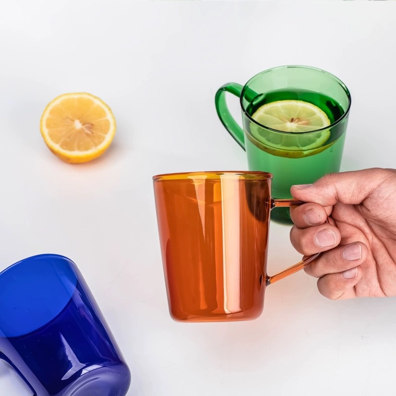 Mug en verre style nordique, tasse créative colorée pour café_voghion.com