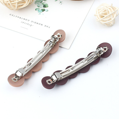 Caramel color hairpin female spring clip hairpin side clip summer simple temperament internet celebrity clip headwear