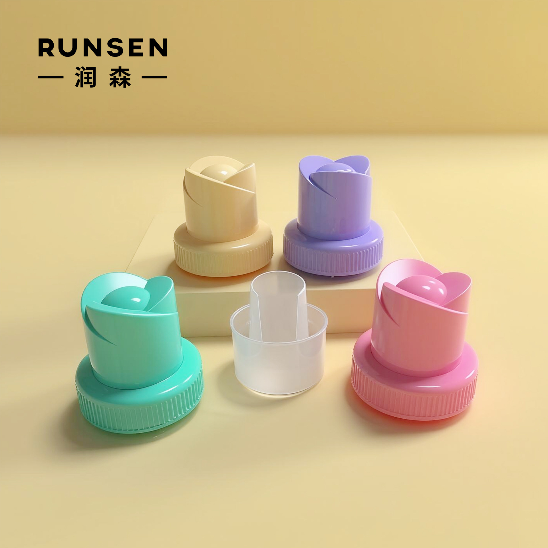 工厂现货彩色PP洗衣液盖子塑料日化瓶盖洗涤包装瓶塑料盖洗涤剂盖