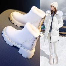 雪地靴女鞋2024新款靴子加绒鞋子加厚棉鞋冬靴厚底马丁靴工厂批发