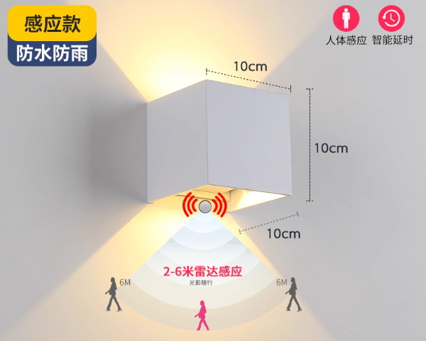 Motion sensor light - white housing 6w - hardwired