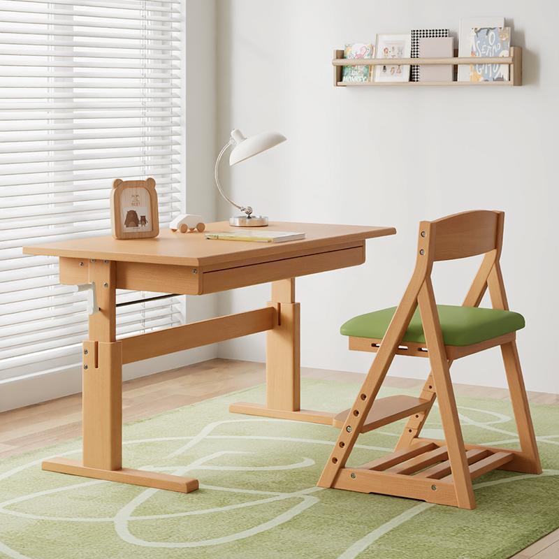 Solid Wood Children's Learning Chair, Liftable Dining Chair, Writing Chair, Primary School Student Chair, Sitting Posture Correction Chair, Seat Back Chair