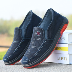 2023 New Men's Shoes Spring Old Beijing Cloth Shoes Men's Casual Lazy Slip-On Canvas Shoes Versatile Sneakers