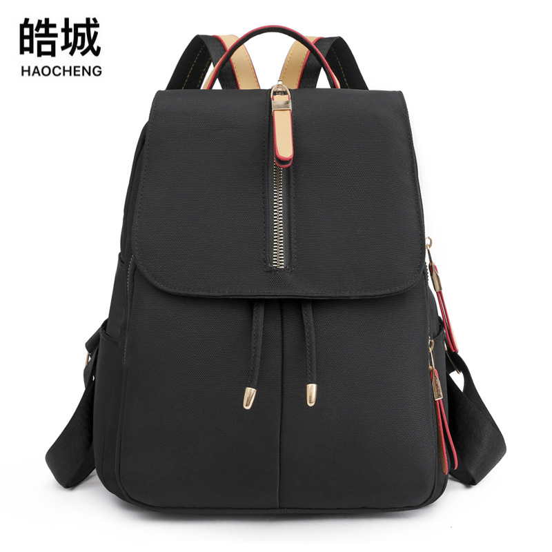 2022 nuevas damas casuales mochila de tela Oxford moda color de contraste mochila de viaje antirrobo mochila escolar ligera al aire libre