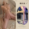 Apricot color+white net socks