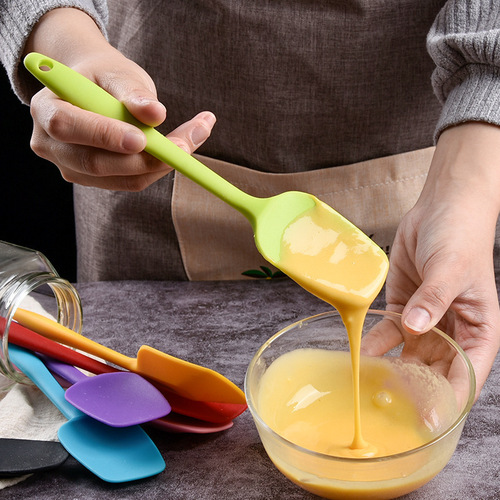 Baking tool set one-piece silicone spatula T-shaped spatula cream spatula heat-resistant silicone cream stirrer