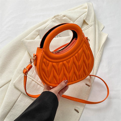 褶皺潮流網紅復古手拎包包女2024新款時尚休閒斜挎包手提斜挎女包
