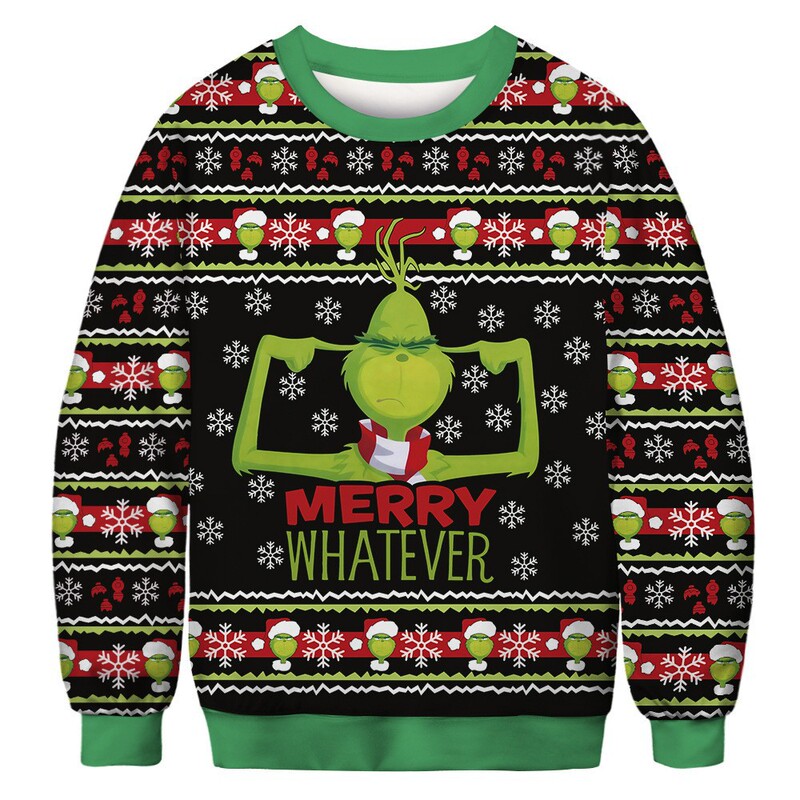 2025 New Christmas Grinch Green Furry Monster Crewneck Sweatshirt Personalized Warm Long-Sleeved Sweatshirt for Men and Women 2025 New Christmas Grinch Green Furry Monster Crewneck Sweatshirt Personalized Warm Long-Sleeved Sweatshirt for Men and Women