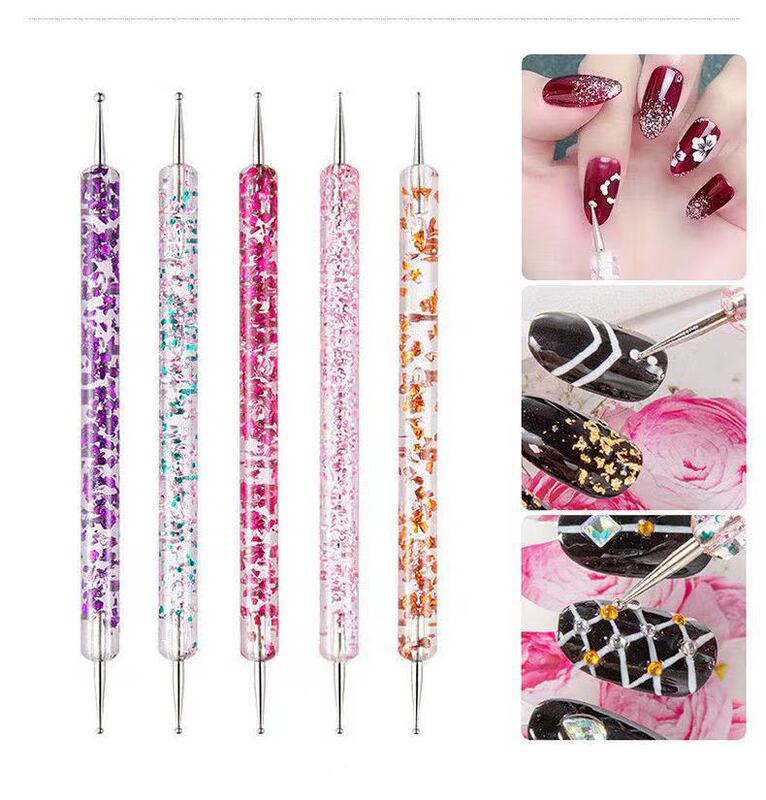 Acrylic dual-purpose point drill pen double point flower needle point flower pen nail pen 5 set Acrylic dual-purpose point drill pen double point flower needle point flower pen nail pen 5 set
