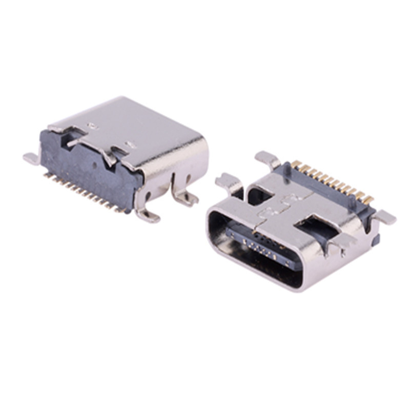 Type-C Female Socket 16P Full Patch Horizontal Four-Pin Smt High Current Board Type Type-C Patch 16P Female Socket Type-C Female Socket 16P Full Patch Horizontal Four-Pin Smt High Current Board Type Type-C Patch 16P Female Socket