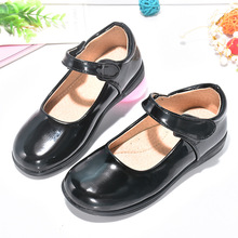 儿童皮鞋软底女童黑色公主鞋学生表演出舞蹈鞋中大童单鞋礼服秋鞋