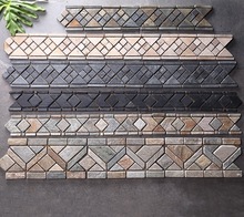 马赛克石材腰线墙面装饰条花线边线踢脚线户外地面收边波导线