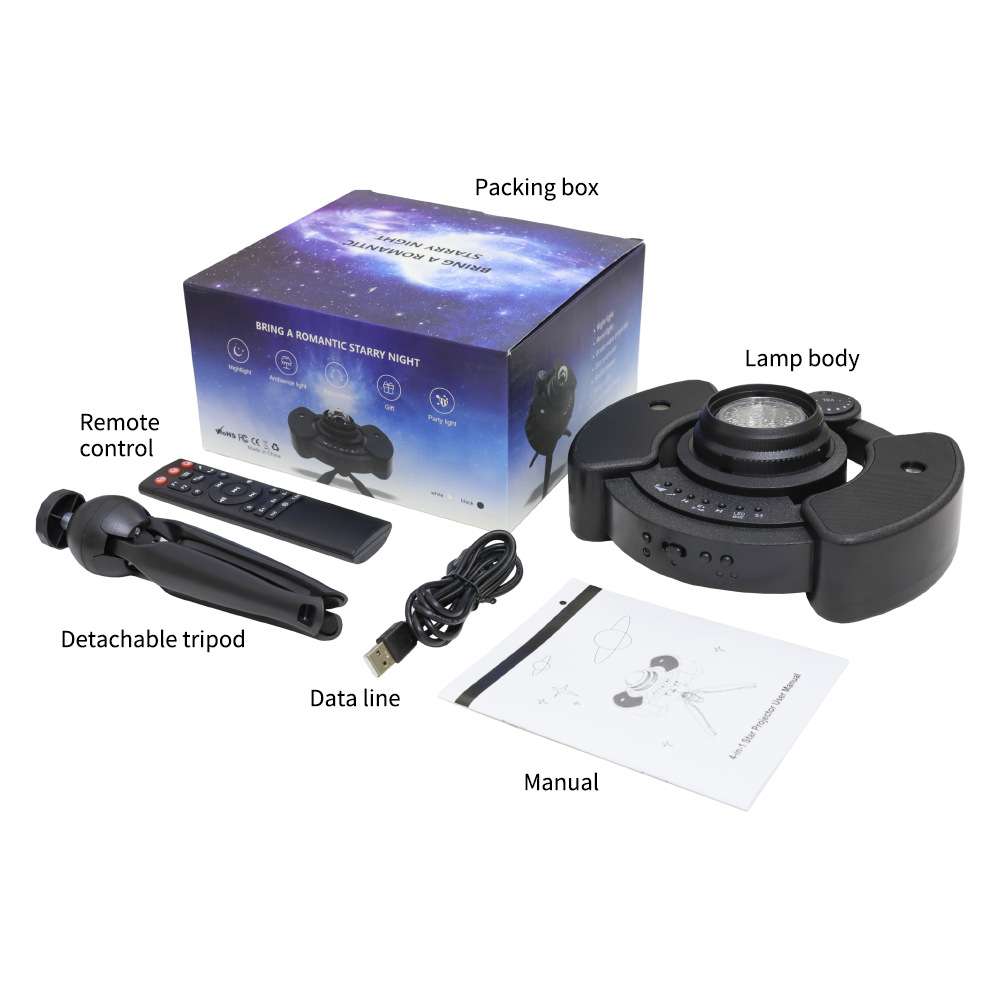 博浪UFO银河星空灯投影仪安睡满天星卧室氛围灯星云生日礼物夜灯