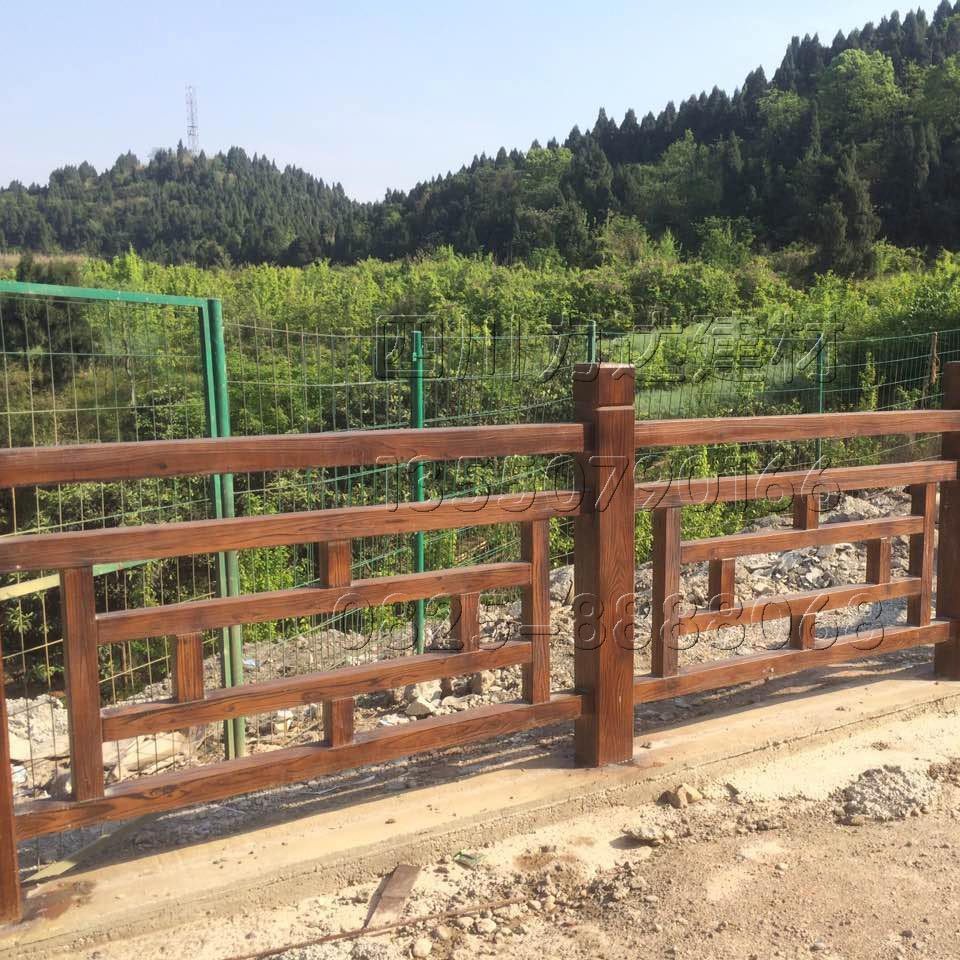 力达仿木栏杆 方格仿木栏杆 全西南地区栏杆厂商围墙围栏铝制