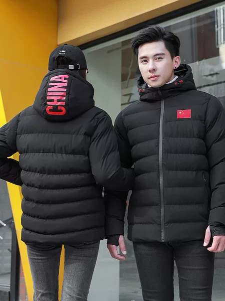 Children's short cotton coat, winter thickened warm casual puffer jacket, couple's down cotton coat, custom-made for men and women