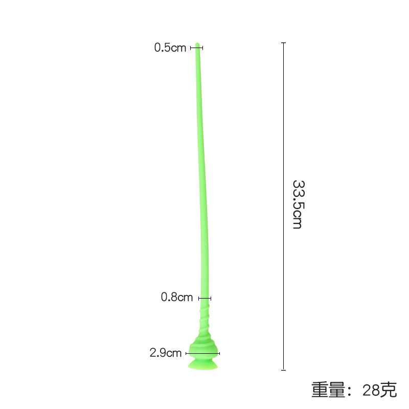 Extra-Long TPE Urethral Dilator Stick with Suction Cup Base, Manual Control, Purple — detail image 8