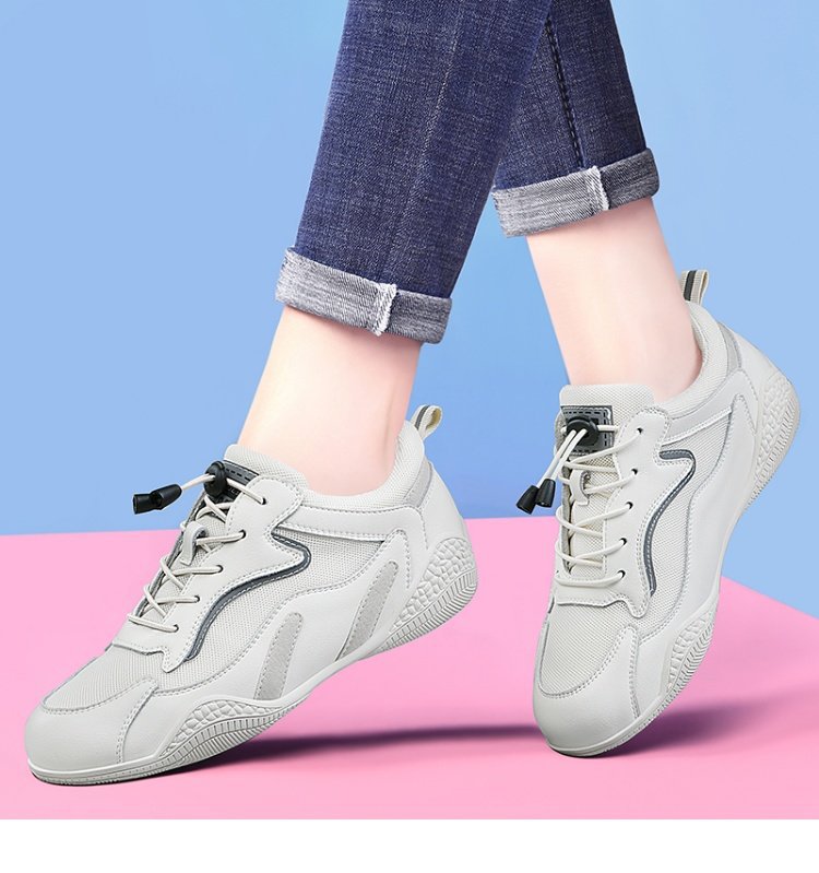 Giày sneaker nữ da thật đục lỗ thoáng khí đế bệt — B5-05=giá trị thông số Kd, (cài 2), Mễ Lam 1061 (kiểu chạm rỗng mùa hè), Nâu gạo 58.380 (kiểu xuân thu), Gạo xám 58.380 (kiểu xuân thu) chi tiết 5