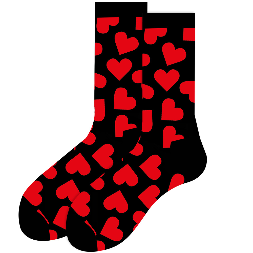 Cotton Fabric Type Unisex Modern Style Classic Style Printing Color Block Cotton Crew Socks 20 Pairs Per Pack