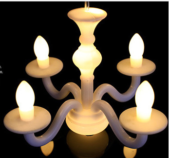 Nuevo spot 6 colgando lámparas de color lámparas de hielo estrella lámparas de vela lámparas decorativas de red habitación roja lámpara de cortina europea