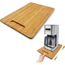 竹制咖啡机底座厨房桌面滑动面包机托盘手提式空气炸锅搅拌机底座