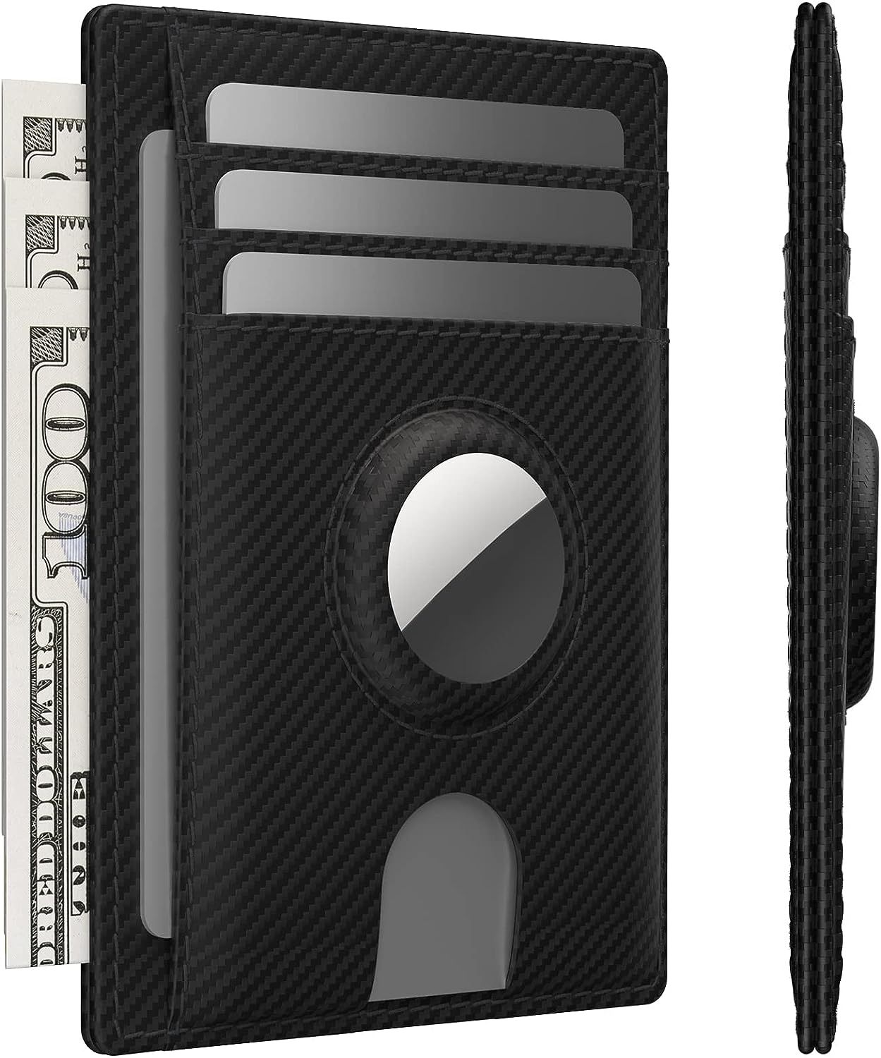 Titular de la tarjeta Airtag billetera cuero genuino Comercio exterior cepillo antirrobo RFID de los hombres titular de la tarjeta europea y americana titular de la tarjeta Amazon titular de la tarjeta