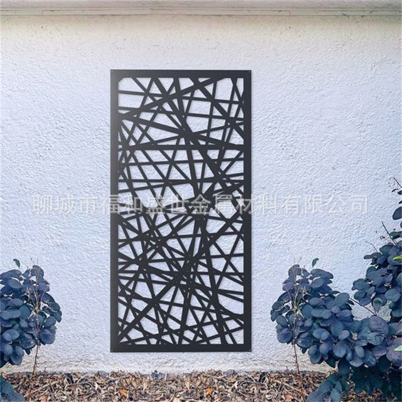 雕花板围栏镂空背景墙镀锌板围墙栏杆不锈钢透视围墙小区院墙