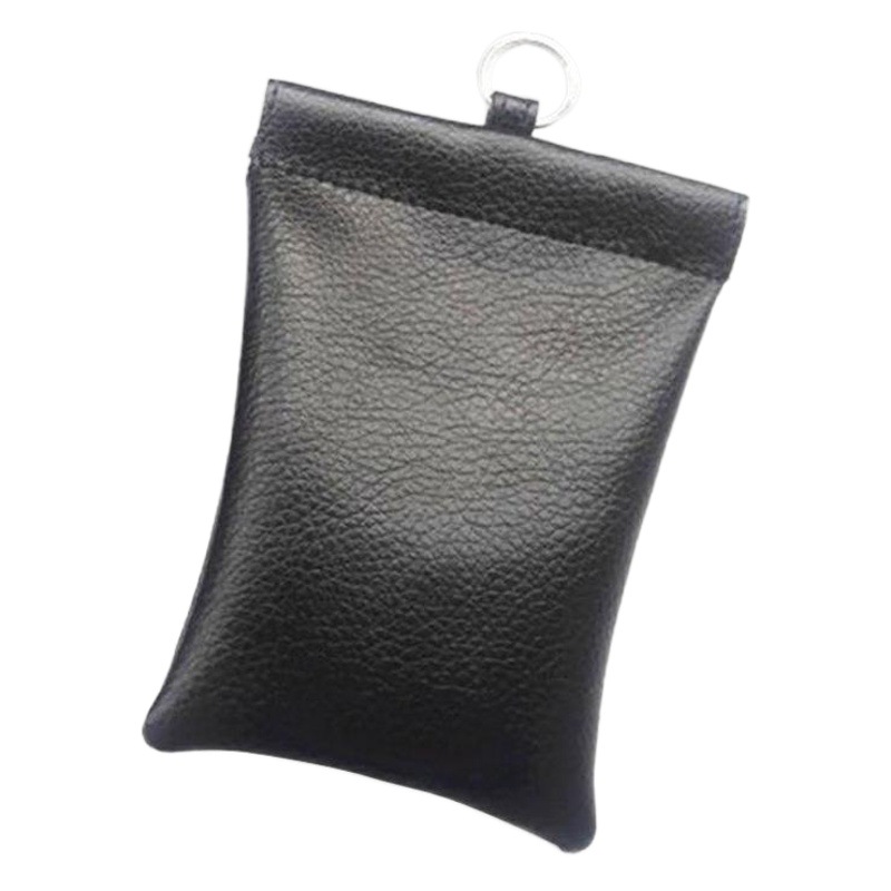 New Leather Car Remote Key Case Rfid Shielding Scan Rf Keychain Identification Signal to Prevent Radiation