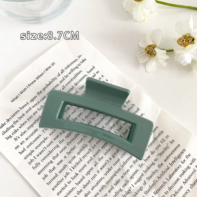 Tocado con clip cuadrado de Maillard, elegante coreano francés, retro, clip de tiburón, red, temperamento rojo, pinza para el cabello, accesorios para el cabello