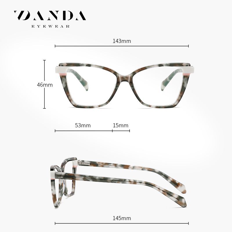 Tablero retro de moda, espejo anti-azul F22109, material de combinación multicolor, espejo plano, marco óptico de venta caliente transfronterizo