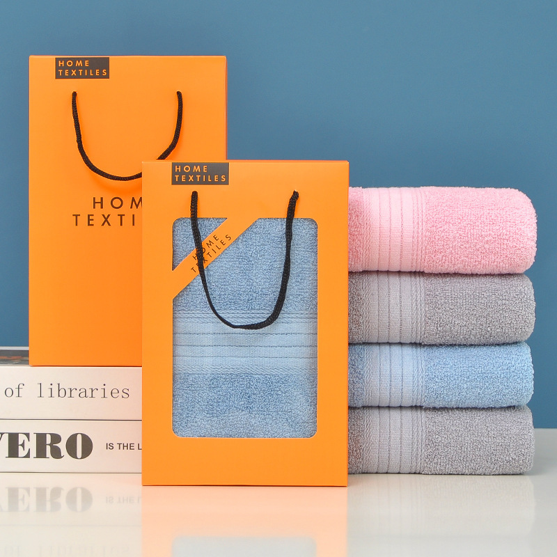 Gift cotton towel gift box annual event wedding gift hand gift towel suit custom logo wholesale