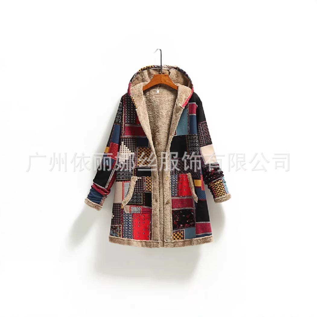 Sudadera Térmica de Algodón y Lino con Capucha y Felpa para Invierno
