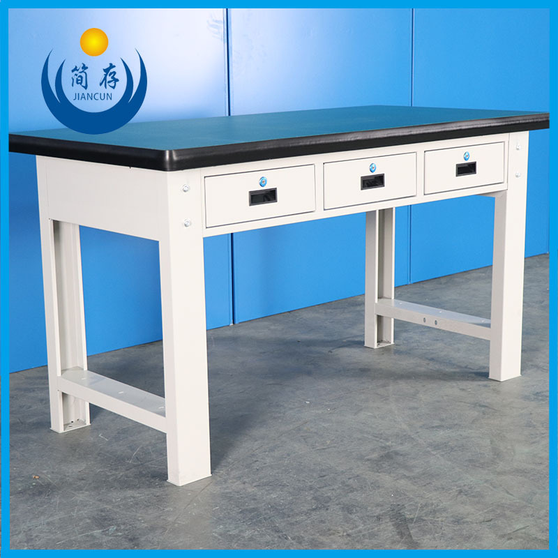 上海厂家现货横三抽重型工作台 防静电工作桌 绿色复合桌面操作台