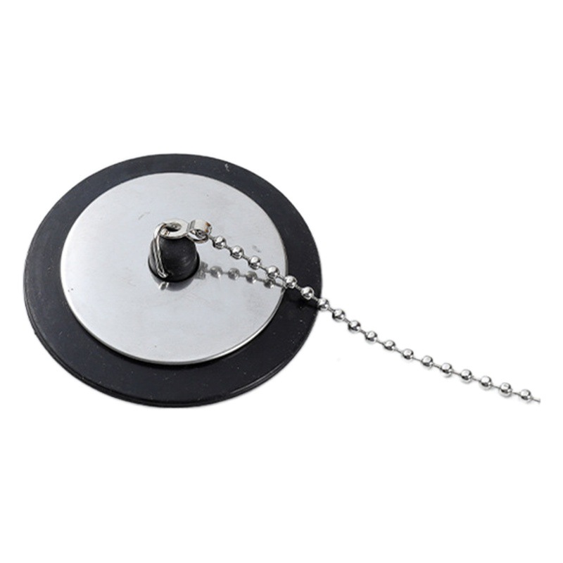 Tapón de la bañera, inodoro, desodorante, sellado, desagüe de piso, resistente a la corrosión, no deformable, tapón de lías de agua de alcantarillado con cadena