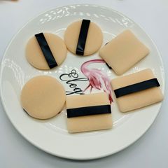 廠家批發雙面植絨方形粉撲蜜粉粉餅定妝乾粉撲化妝棉高密度抓粉強