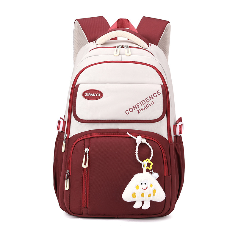 2025 nueva mochila escolar para estudiantes de secundaria secundaria, mochila escolar coreana de alta capacidad, alta resistencia a la suciedad