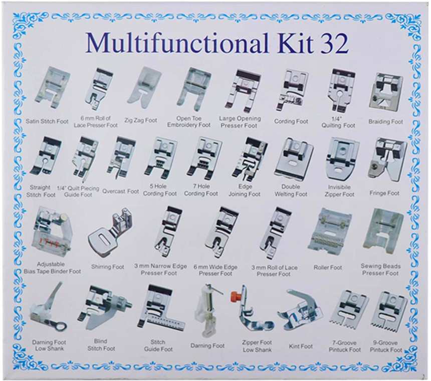 家用缝纫机压脚多功能缝纫配件32种压脚套装组合|ms