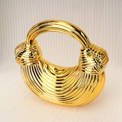 光沢のあるアクリル製ヌードルバッグ、結び目のあるロープ、餃子型クラウドクラッチバッグ、ショルダーイブニングバッグ、レトロアクリルバッグ