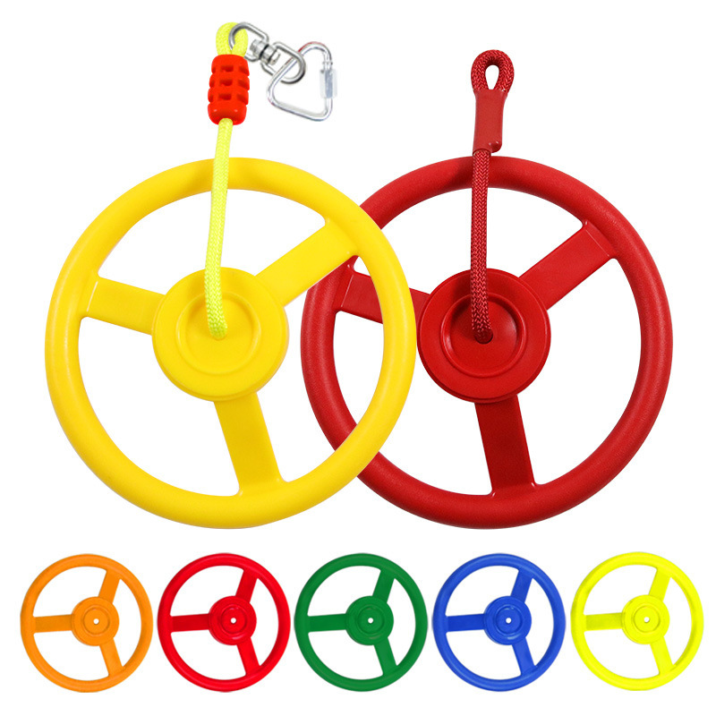 Walking flat with steering wheel Amazon children outdoor swing rides without rope Ninja wheel