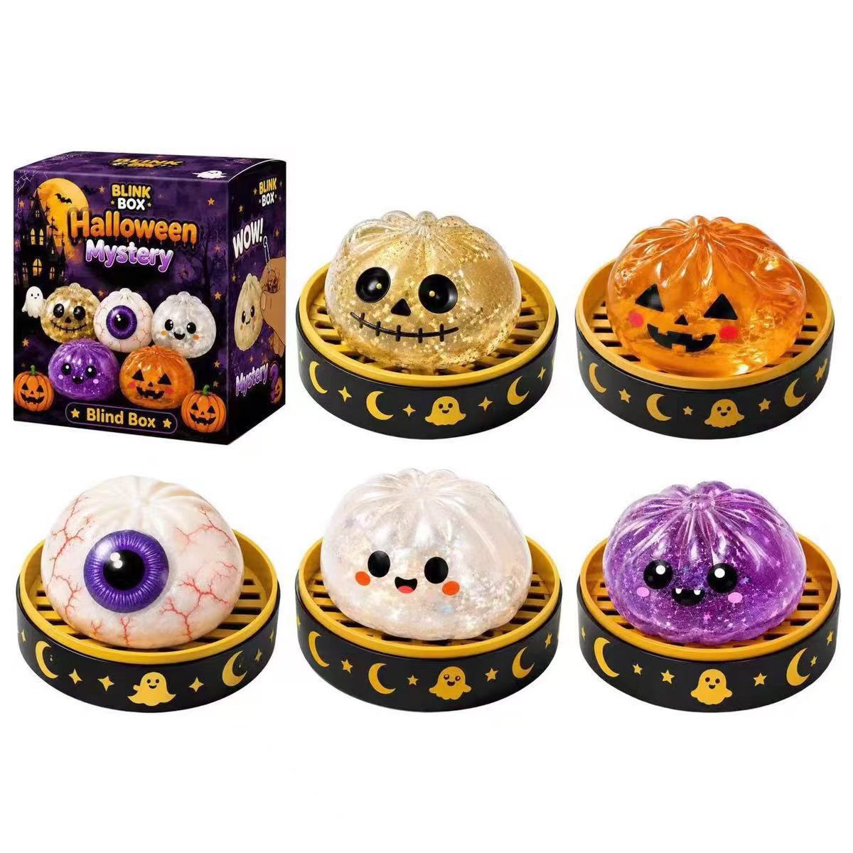 New cross-border squishy toy Christmas reindeer Halloween gift squishy toy gift box set for foreign trade tk