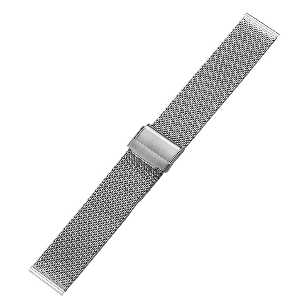 Correa de reloj tipo Milanese, línea 06, metal, doble hebilla de seguridad, correa de acero tipo Milanese, compatible con Huawei, Samsung, dw