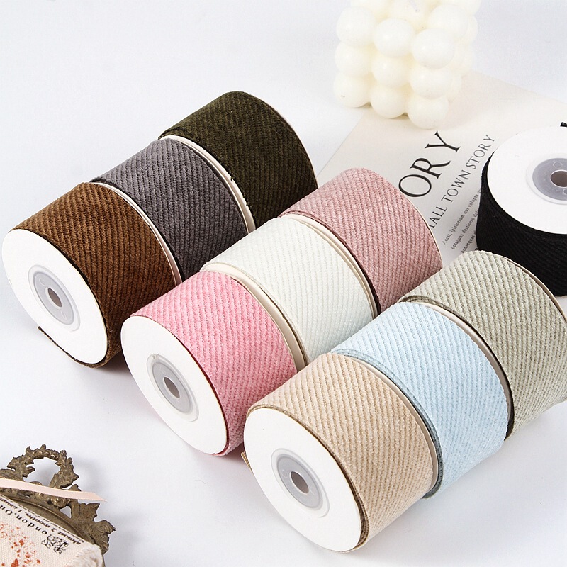 Autumn and Winter Corduroy Fabric Single-Sided Twill Ribbon DIY Accessories Edge Trim Hairband Headwear Bow Ribbon Autumn and Winter Corduroy Fabric Single-Sided Twill Ribbon DIY Accessories Edge Trim Hairband Headwear Bow Ribbon